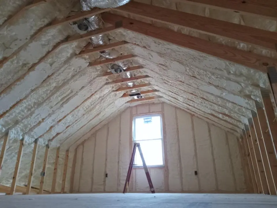 Spray foam roofing application for Crawl Space Insulation project in Commerce